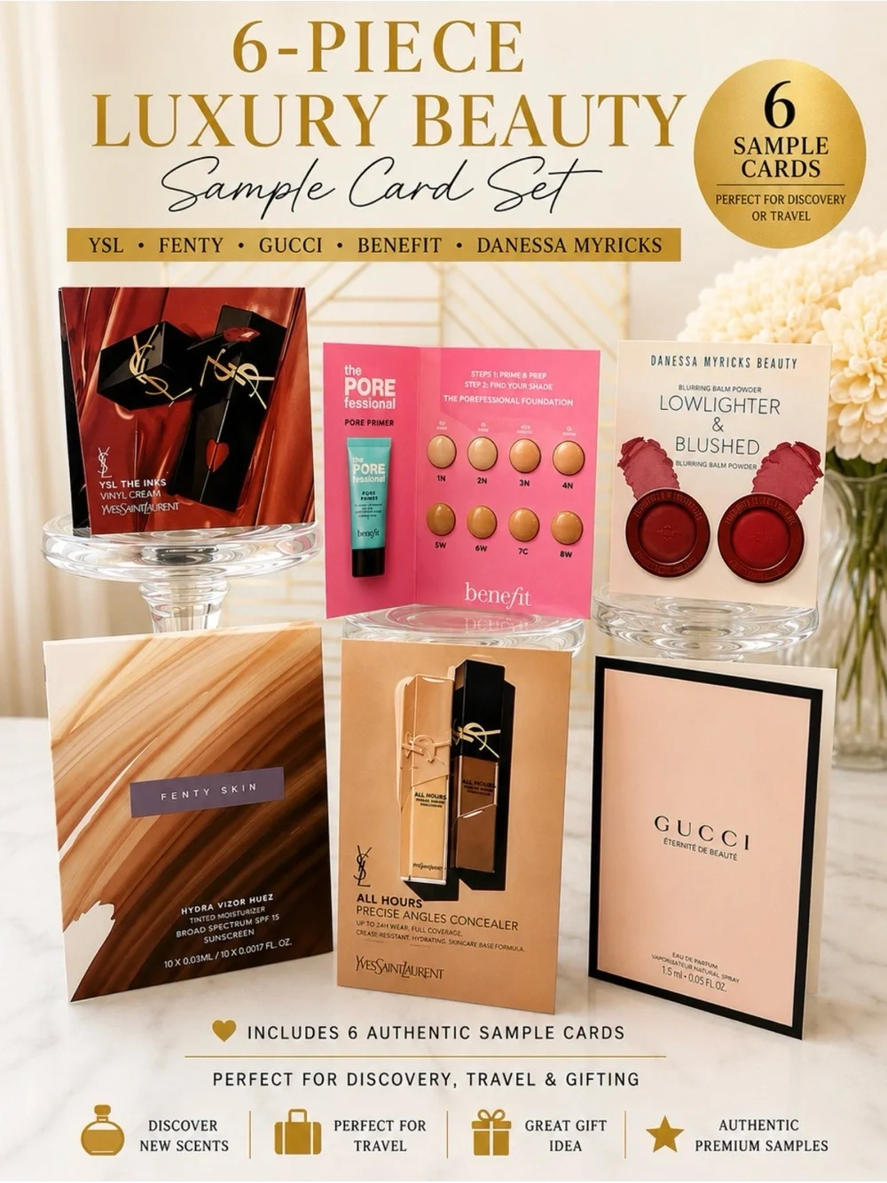 Luxury Makeup Discovery Set 6-Piece | YSL, Gucci, Fenty NEW